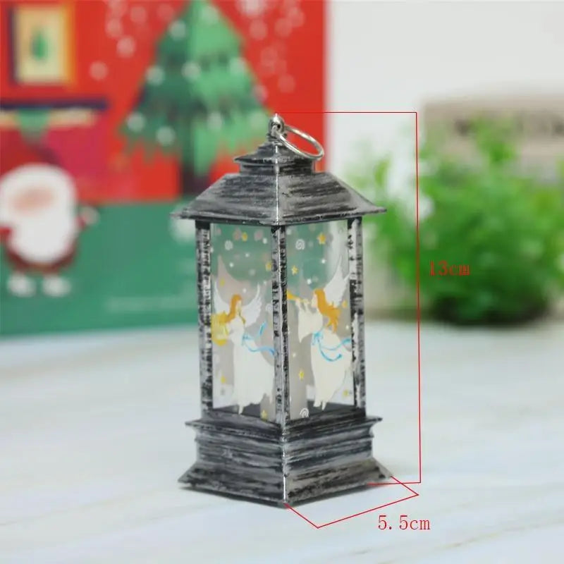 New Luxurious Christmas Ornament LED Lamp Desktop Hanging Santa Claus Elk Lantern Xmas Home Party Decoration Prop