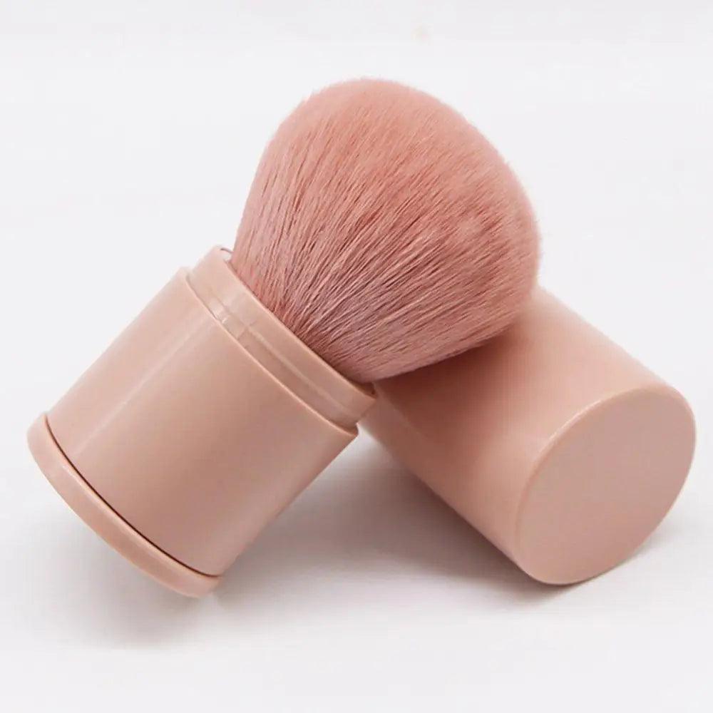 New Luxury Convenient And Retractable Makeup Brush One Large Powder Blush Brush With Lid Full Set Of Beauty Tools