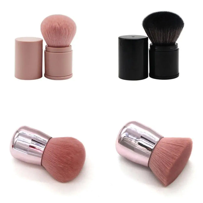 New Luxury Convenient And Retractable Makeup Brush One Large Powder Blush Brush With Lid Full Set Of Beauty Tools