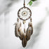 New Luxury Original Silver Gray Dream Catcher 2 Ring Feather Hanging Art Gifts To Bestie Friends Creative Valentine’s