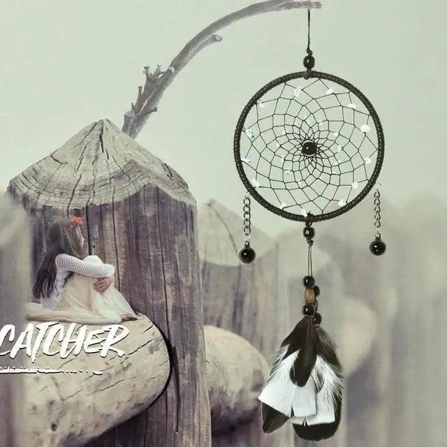 New Luxury Original Silver Gray Dream Catcher 2 Ring Feather Hanging Art Gifts To Bestie Friends Creative Valentine’s