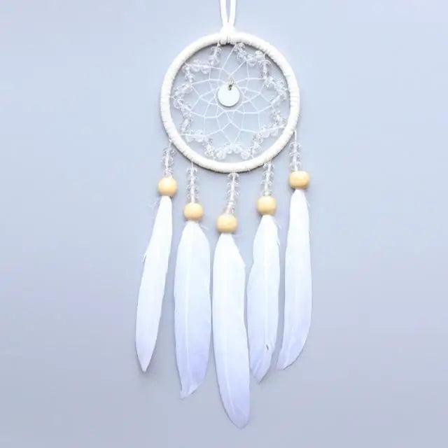 New Luxury Original Silver Gray Dream Catcher 2 Ring Feather Hanging Art Gifts To Bestie Friends Creative Valentine’s