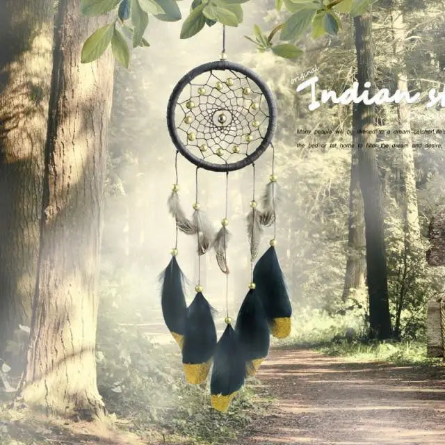 New Luxury Original Silver Gray Dream Catcher 2 Ring Feather Hanging Art Gifts To Bestie Friends Creative Valentine’s