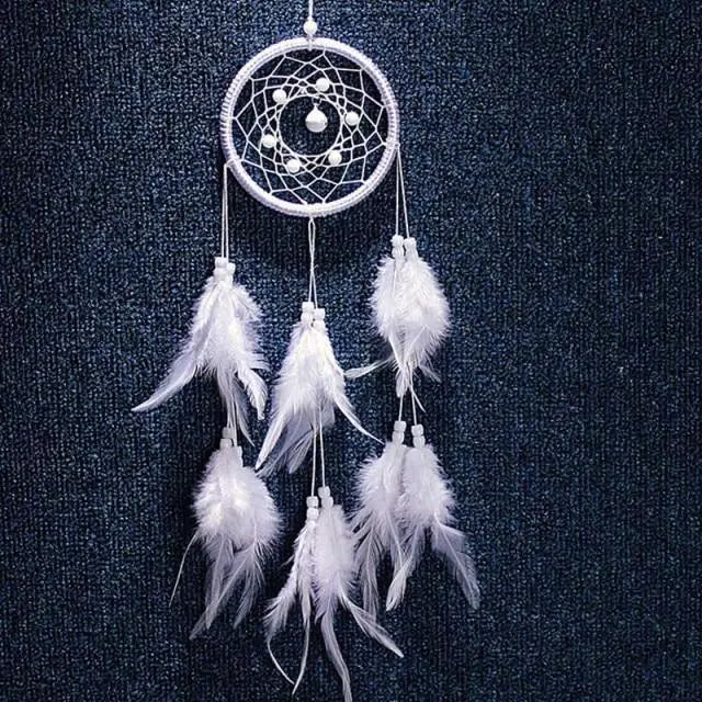 New Luxury Original Silver Gray Dream Catcher 2 Ring Feather Hanging Art Gifts To Bestie Friends Creative Valentine’s