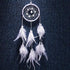 New Luxury Original Silver Gray Dream Catcher 2 Ring Feather Hanging Art Gifts To Bestie Friends Creative Valentine’s