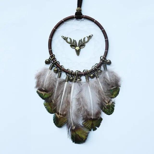 New Luxury Original Silver Gray Dream Catcher 2 Ring Feather Hanging Art Gifts To Bestie Friends Creative Valentine’s