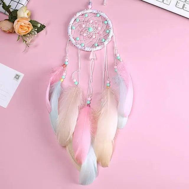 New Luxury Original Silver Gray Dream Catcher 2 Ring Feather Hanging Art Gifts To Bestie Friends Creative Valentine’s