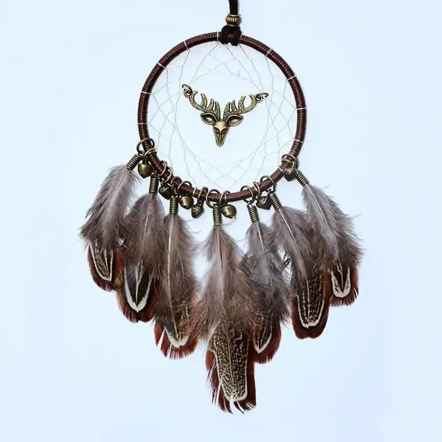 New Luxury Original Silver Gray Dream Catcher 2 Ring Feather Hanging Art Gifts To Bestie Friends Creative Valentine’s