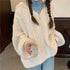 New Luxury Women’sAutumn Winter Oversize Knitted Cardigan Casual Hooded Twist Sweater Zipper Long Sleeve Crochet