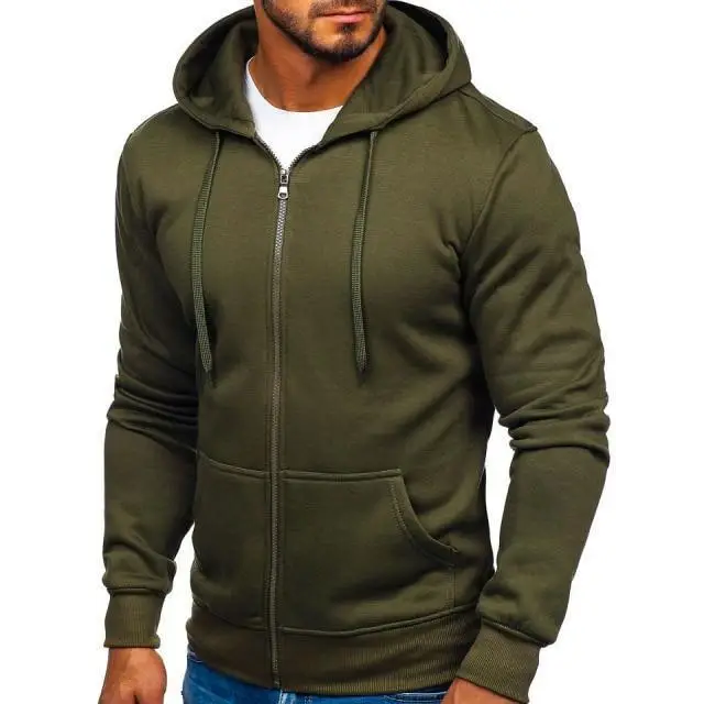 2021 New Mens Casual Zipper Hoodies Sweatshirts Male Black Green Solid Color Hooded Outerwear Tops - Treko - 2021 fashion, Cool Fashion, Cool Hoodies, Hoodies, Jaket Hoodies, Joggers for man, Loose Hoodies, Luxury Hoodies, male fashion, man fashion, man joggers, man streetwear, man sweatshirts, men fashion., Men Hoodies, Modern Hoodies, Multi Pockets Hoodies, New Hoodies, Stylish Hoodies, Zipper Hooded- Stevvex.com