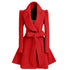 New Popular Women’s Woolen Windbreaker Overcoat Jacket Coats Red XL Autumn And Winter Long Windbreaker Overcoat