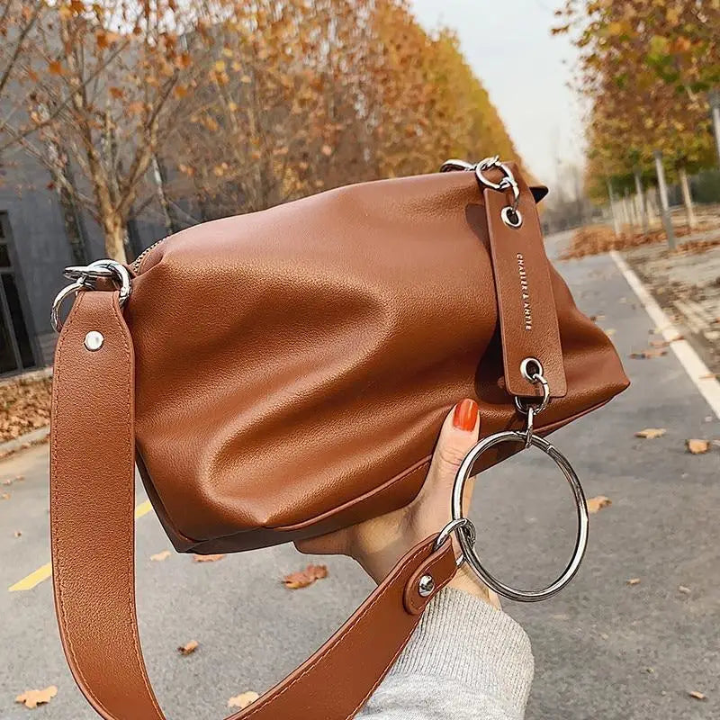 New PU Leather Shoulder Bag for Women Designer Wide Belt Handbags with Chain For Ladies - ALLURELATION - 575, Bags, bags for girls, bags for ladies, Bags in demand, Best deal on bags, Best Selling Bag, Bussiness working Bags, Chain Design Bags, Designer Bags, Fashionable bag, gift bags, Hot Sale Bag, messenger Bag, Modern Bags, Party Bags, PU Leather Bags, shoulder bag for ladies, Stylish Hanging Bags, Trendy Bags, Wide Belt Designer Bags - Stevvex.com