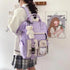 New Purple Waterproof Candy Colors Backpack For Women And Girls Fancy High School Bags for Teenage Girl Cute Travel Bag