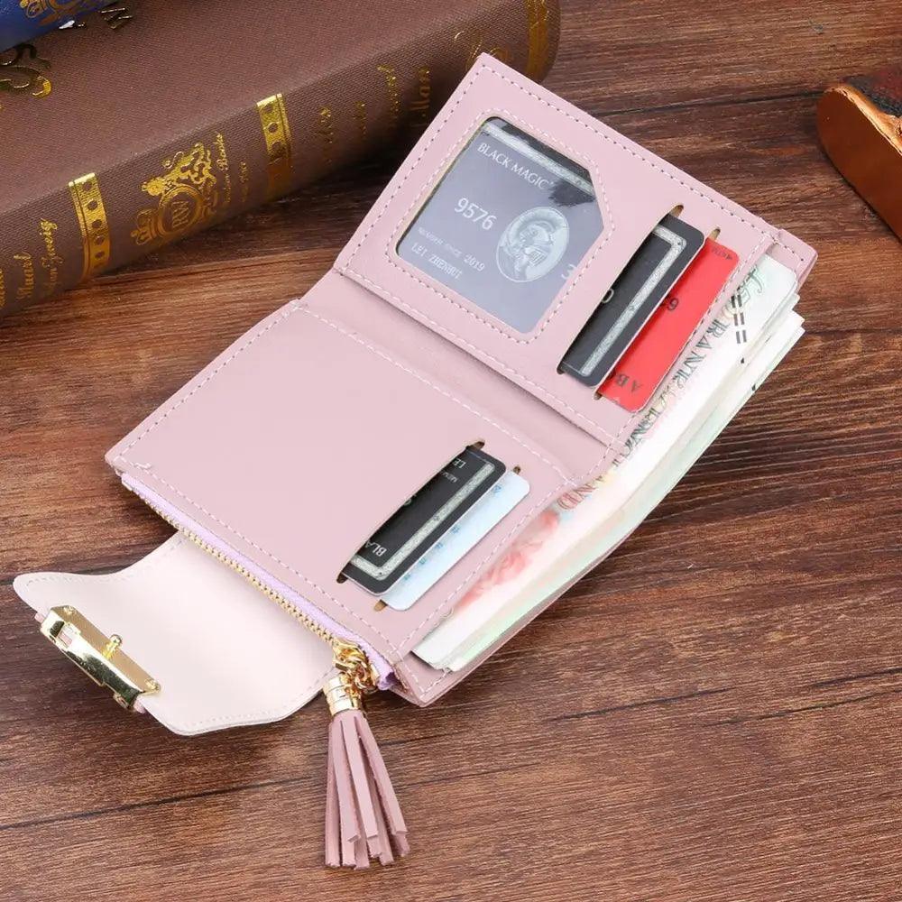 New Short PU Leather Clutch Bags Card Holder Wallet And Small Coin Purse for Women And Girls - ALLURELATION - 575, Bags, Bags for Girls, Bags for Ladies, Bags For Teenagers, Bags For Women, Bags in Demand, Bags in Sale, Best Selling Bags, Birthday Gift, Book Bag, Card Holder Bags, Card Holders Girl Handbag, Clutch Bag, Clutch Phone Bag, Coin Purse, Cute Short Purses, Designer Female Bags, Elegant Handbag, Folding Small Purse, Matching Bags, PU Leather Clutch, Small Ladies Wallet - Stevvex.com