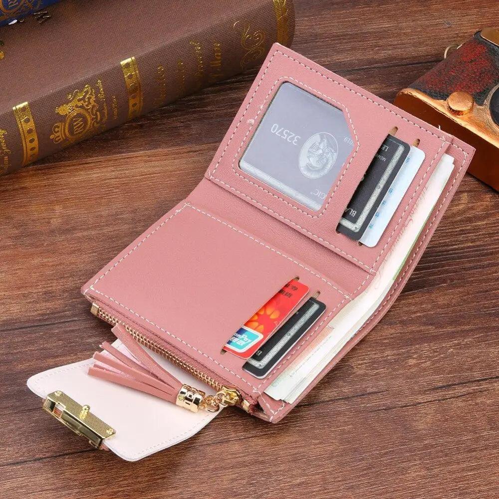 New Short PU Leather Clutch Bags Card Holder Wallet And Small Coin Purse for Women And Girls - ALLURELATION - 575, Bags, Bags for Girls, Bags for Ladies, Bags For Teenagers, Bags For Women, Bags in Demand, Bags in Sale, Best Selling Bags, Birthday Gift, Book Bag, Card Holder Bags, Card Holders Girl Handbag, Clutch Bag, Clutch Phone Bag, Coin Purse, Cute Short Purses, Designer Female Bags, Elegant Handbag, Folding Small Purse, Matching Bags, PU Leather Clutch, Small Ladies Wallet - Stevvex.com