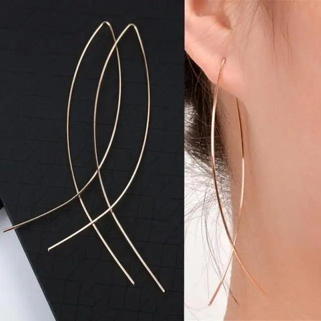 New Simple Round Circle Hoop Earrings Plated Gold Earrings For Women And Girls Fancy And Trendy Party Wear Jewelry - 7