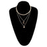 New Sizzling Gold Coin Layered Chain Necklace For Women And Girls Stylish Pearl Moon Choker Collar butterfly Necklace