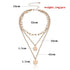 New Sizzling Gold Coin Layered Chain Necklace For Women And Girls Stylish Pearl Moon Choker Collar butterfly Necklace