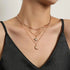 New Sizzling Gold Coin Layered Chain Necklace For Women And Girls Stylish Pearl Moon Choker Collar butterfly Necklace