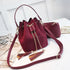 New Sizzling Mini Crossbody Handbags Cute Bucket Bag Organizer Small Tassel PU Leather Womens Shoulder Messenger Bags