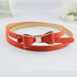 New Slim PU Leather Fashion Bow Waist Belt For Women Casual Dress Retro Design Women Waistband - Orange - STIL3797NBCVM