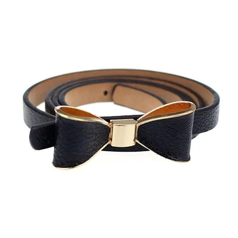 New Slim PU Leather Fashion Bow Waist Belt For Women Casual Dress Retro Design Women Waistband - STIL3797NBCVM