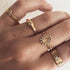 New Sparkling Midi Round Twist Weave Ring Set For Women And Girls - Elegant Classic Knuckle Finger Female Rings - 9