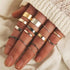 New Sparkling Midi Round Twist Weave Ring Set For Women And Girls - Elegant Classic Knuckle Finger Female Rings - 3