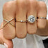 New Sparkling Midi Round Twist Weave Ring Set For Women And Girls - Elegant Classic Knuckle Finger Female Rings - 4