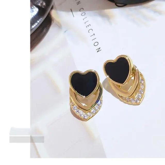 New Sparkling Round Black Fashion Women’s Earrings Elegant Simple Design Jewelry For Girls And Ladies - 14 - ALU06748SPZ