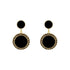 New Sparkling Round Black Fashion Women’s Earrings Elegant Simple Design Jewelry For Girls And Ladies - ALU06748SPZ