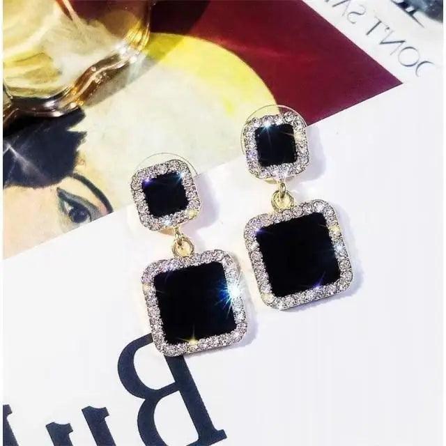 New Sparkling Round Black Fashion Women’s Earrings Elegant Simple Design Jewelry For Girls And Ladies - 5 - ALU06748SPZ