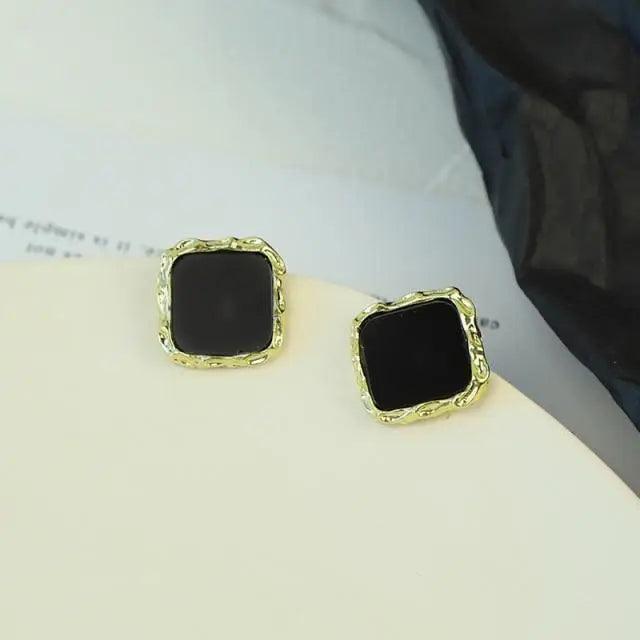 New Sparkling Round Black Fashion Women’s Earrings Elegant Simple Design Jewelry For Girls And Ladies - 13 - ALU06748SPZ