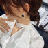 New Sparkling Round Black Fashion Women’s Earrings Elegant Simple Design Jewelry For Girls And Ladies - ALU06748SPZ