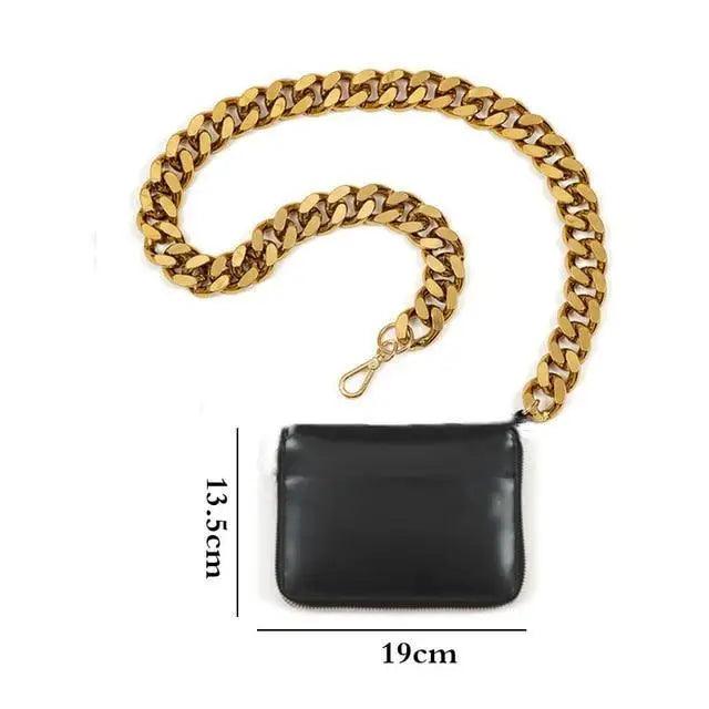 New Sparkling Thick Metal Chain Shoulder Bag Bike Wallet Mini Bag Coin Purse. Fashionable Women Pack Leather Crossbody