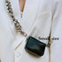 New Sparkling Thick Metal Chain Shoulder Bag Bike Wallet Mini Bag Coin Purse. Fashionable Women Pack Leather Crossbody