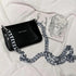 New Sparkling Thick Metal Chain Shoulder Bag Bike Wallet Mini Bag Coin Purse. Fashionable Women Pack Leather Crossbody