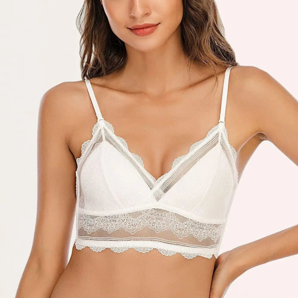 New Splendid French Style Lingerie Soft Bralette Deep V Lace Wireless Triangular Padded Cups Backless Bra - ALLURELATION - 570, Adjusted Push Up Bra, attractive Bra, Backless Bra, Backless Breast Enhancer, Best Fit Bra, Best Sale Bra, Best Selling ladies Undergarments, Bra, Bra for Girls, Bra For Ladies, Bra for Women, Brassiere, Luxury Bra, Modern Body Fit Bra, No Wire Brassiere, Soft Bralette Deep V, Stylish Hot Look Bra, Triangular Padded Cups, Vintage Style Bra, Wedding Bra set - Stevvex.com