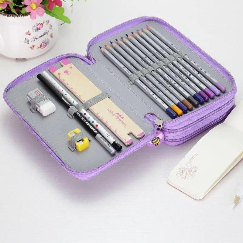 New Style Large Multifunction Pencil Case With Compartments Capacity Pencil Case Colored Pencil Pouch Bag Portable