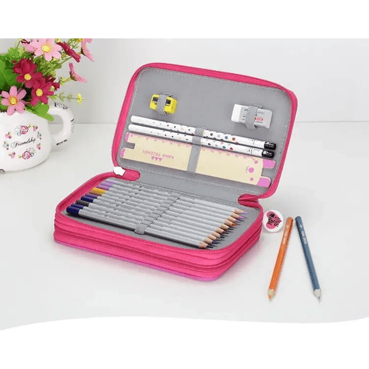 New Style Large Multifunction Pencil Case With Compartments Capacity Pencil Case Colored Pencil Pouch Bag Portable