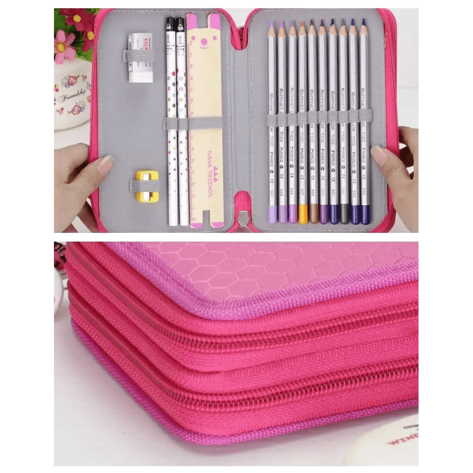 New Style Large Multifunction Pencil Case With Compartments Capacity Pencil Case Colored Pencil Pouch Bag Portable