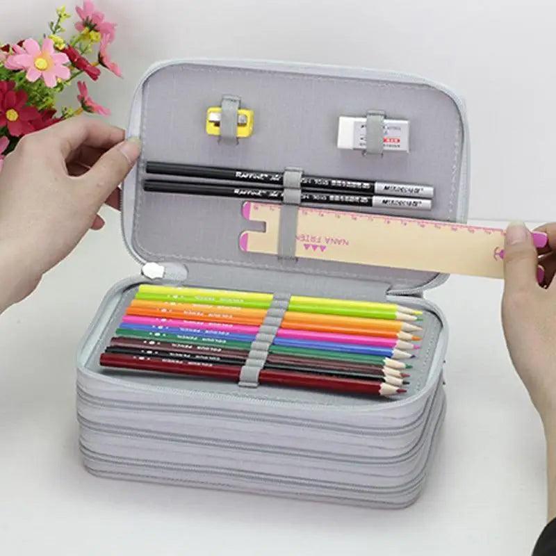 New Style Large Multifunction Pencil Case With Compartments Capacity Pencil Case Colored Pencil Pouch Bag Portable