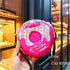 New Summer Cute Donut Ice Cream Water Bottle With Straw Creative Square Watermelon Cup Portable Leakproof Bottle - Rose