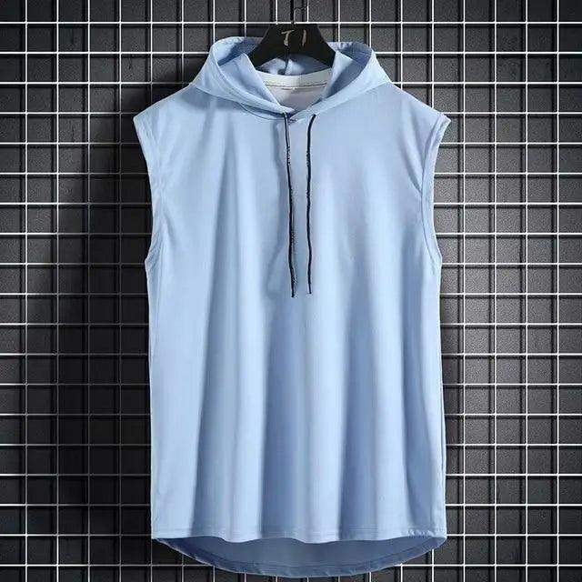 New Summer Men's Muscle Hoodie Vest Sleeveless Bodybuilding Gym Workout Fitness Shirt - Treko - 2021 fashion, Cool Fashion, Cool Hoodies, Hoodies, Jaket Hoodies, Loose Hoodies, Luxury Hoodies, male fashion, man fashion, men fashion., Men Hoodies, Modern Hoodies, Multi Pockets Hoodies, New Hoodies, Stylish Hoodies, summer shorts, Zipper Hooded- Stevvex.com