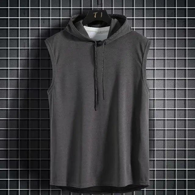 New Summer Men's Muscle Hoodie Vest Sleeveless Bodybuilding Gym Workout Fitness Shirt - Treko - 2021 fashion, Cool Fashion, Cool Hoodies, Hoodies, Jaket Hoodies, Loose Hoodies, Luxury Hoodies, male fashion, man fashion, men fashion., Men Hoodies, Modern Hoodies, Multi Pockets Hoodies, New Hoodies, Stylish Hoodies, summer shorts, Zipper Hooded- Stevvex.com