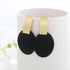 New Summer Style Golden Drop Earrings For Women And Girls Geomatric Black Long Hanging Earring Jewelry Gift - 18