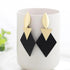 New Summer Style Golden Drop Earrings For Women And Girls Geomatric Black Long Hanging Earring Jewelry Gift