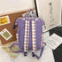 New Trendy Casual Women Purple Backpacks Fashionable Black Cow Pattern Travel Bag And School Bag for Teenager And Girls