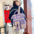 New Trendy Casual Women Purple Backpacks Fashionable Black Cow Pattern Travel Bag And School Bag for Teenager And Girls