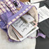 New Trendy Casual Women Purple Backpacks Fashionable Black Cow Pattern Travel Bag And School Bag for Teenager And Girls